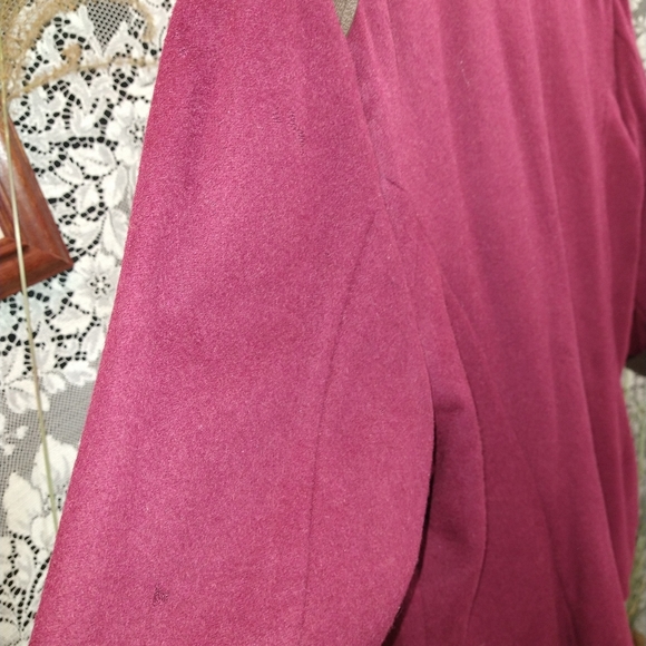 Bradley Bayou wool cashmere with leather trim coat vintage heavy zipper pockets - Picture 5 of 5